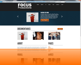 Web design sample - Focus