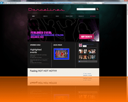 Web design sample - Dancelines