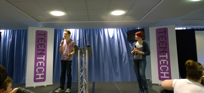 Presenting at TeenTech in Doncaster.