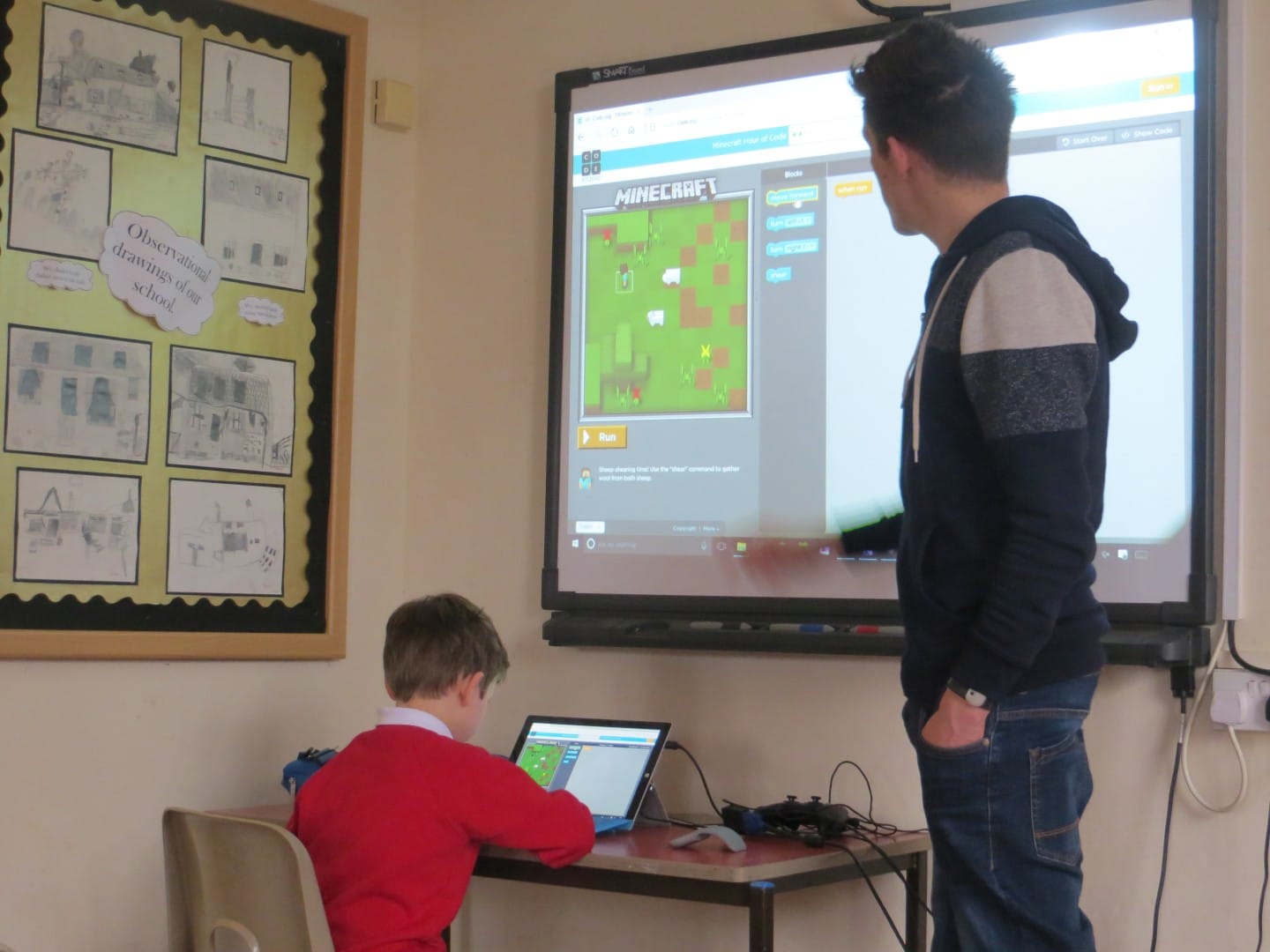 Our Coding Games Workshop with Leigh on Mendip First School